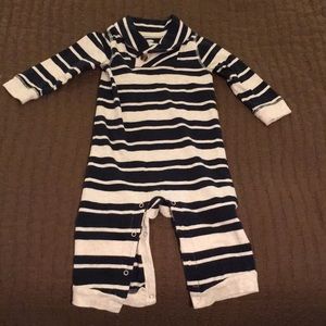 EUC Cute toddler boy onesie striped outfit 12-18M